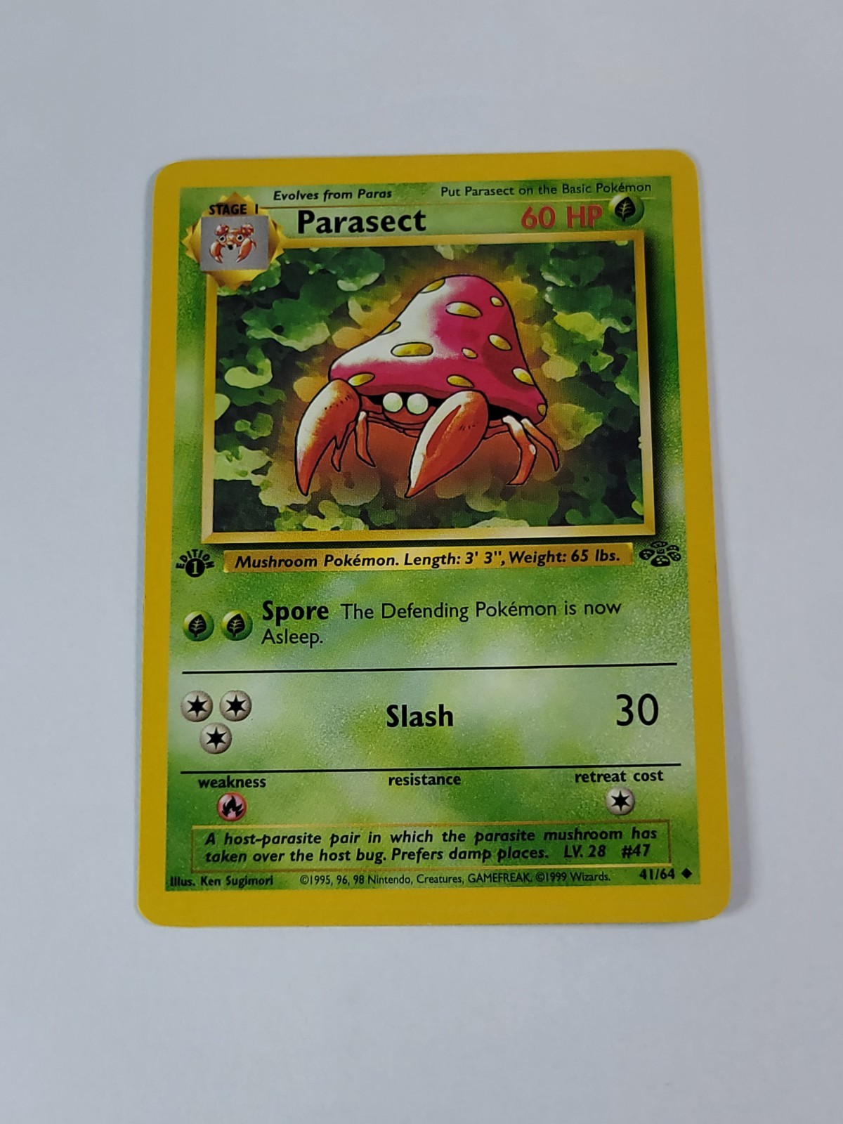 Pokemon Card 1st Edition Parasect 41/64 Jungle Regular US