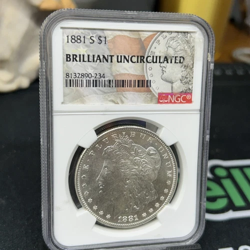 1881-S US Morgan Silver Dollar $1 - NGC Brilliant Uncirculated