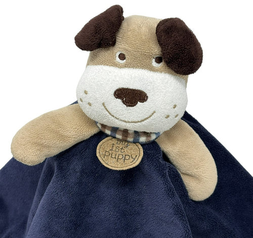 CARTER'S My 1st Puppy Dog blu navy Lovey peluche sonaglio raso schiena 2012 sicurezza - Foto 2 di 5