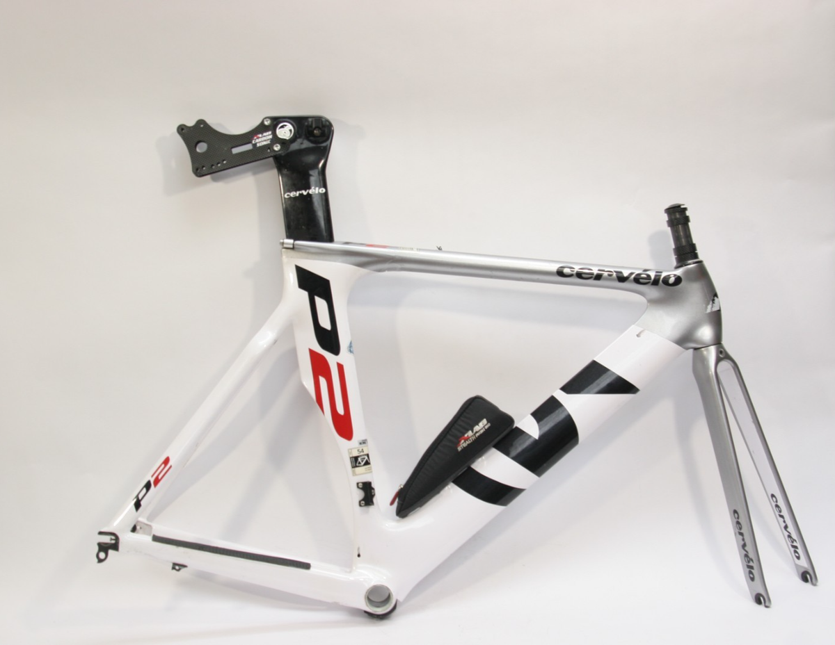 Cervelo P2 54cm Carbon TT/Tri Frame Fork Seatpost XLab Extras 68mm