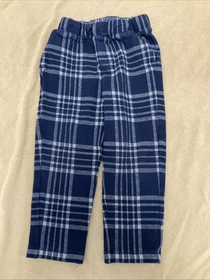 Hanna Andersson 110 Boys 5 Flannel Pants Blue Plaid Pullon