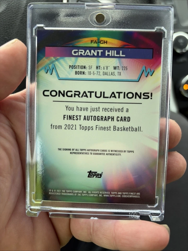 2021 Topps Finest Finest Autographs Grant Hill #FA-GH 2/25 Detroit Pistons - Image 2 of 2