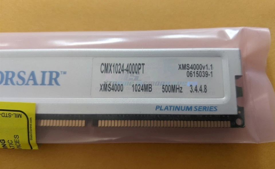 2GB 2x1GB PC4000 DDR-500 CORSAIR XMS Memory Kit CMX1024-4000PT XMS4000 v1.1 DDR1 - Image 2 of 3