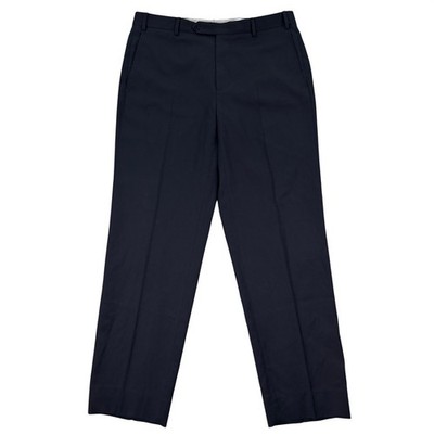 Zanella Mens 36x31 Todd Trousers Navy Blue 100% Virgin Wool Made in Italy Recent