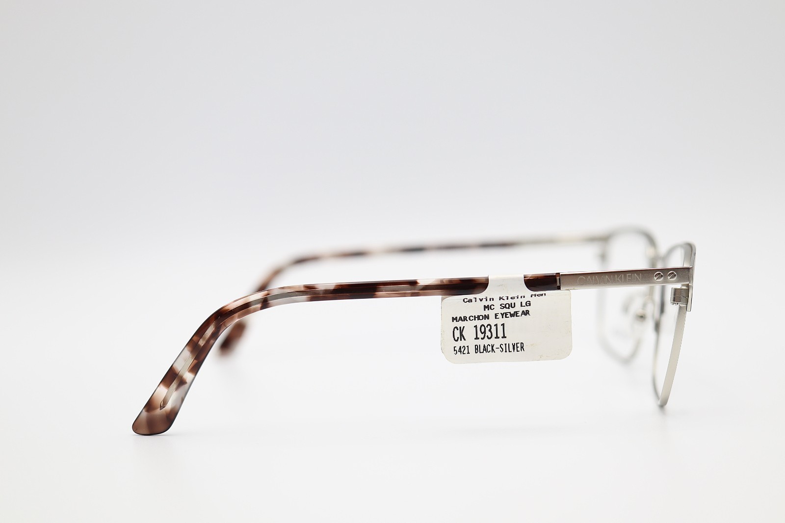 CALVIN KLEIN CK19311 001 Matte Black - Silver 54-21-145 Frames Flex Hinges P222 thumbnail 4