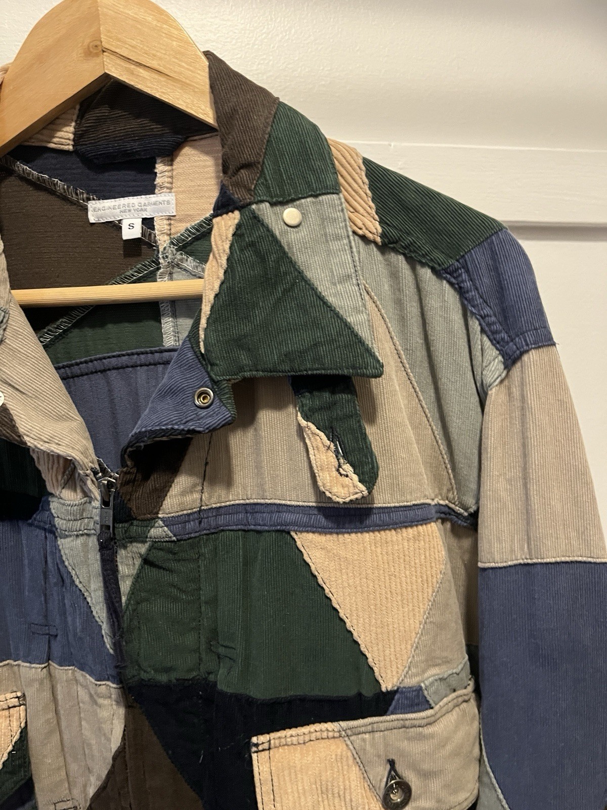 Engineered Garments Patchwork Jacket Button Zippe… - image 8