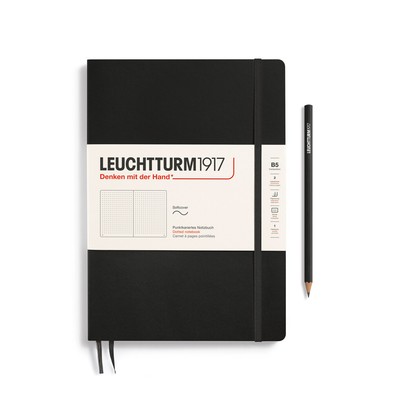 Notizbuch Composition (B5), Softcover, 123 nummerierte Seiten, Schwarz, Dotted