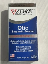 Otic Enzymatic Solution Dogs & Cats 1% Hydrocortisone Ear Itch Relief 1.25oz 
