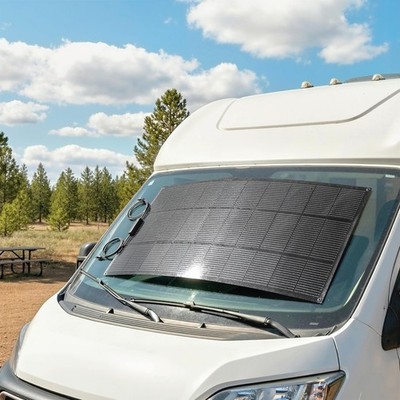 HOMCOM Solarpanel 100W 18V Tragbares Outdoor Solarladegerät mit  2 USB
