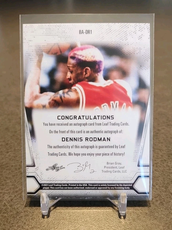 2021 Leaf Multisport DENNIS RODMAN Autograph/Signed #BA-DR1 Chicago Bulls HOF - Image 2 of 2
