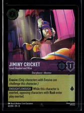 Jiminy Cricket - Level-Headed and Wise 62/204 Reign of Jafar Lorcana CF NM