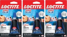 Loctite Super Glue Ultra Gel Control, Clear, 0.14 fl oz Bottle, 3 Pack - Supergl