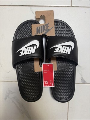 Nike Benassi JDI Men's SlideSandals Black White 343880-090Size 12 Casual Retro