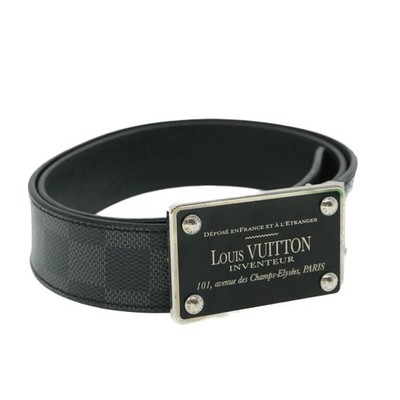 LOUIS VUITTON Damier Graphite Ceinture Inventeur Tour Belt  display picture 3