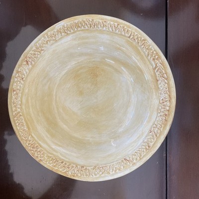 ALETHA SOULE STUDIO POTTERY 10 PLATE HANDCRAFTED EARTHENWARE MELANGE YELLOW 1991