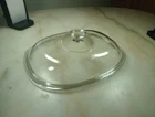 PYREX F14C-A Replacement  Lid Oblong  Ribbed Clear Glass 12.5" x 10" Excellent!