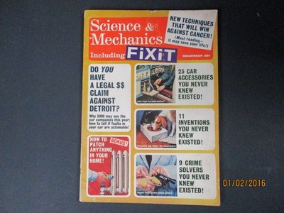 Science And Mechanics Magazine December 1965 Fix It Issue ~ VTG
