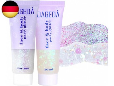 Prreal Body Glitter Gel, Face Glitters Body Gel Sequins Shimmer Liquid