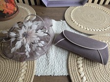 Ladies JAQUES VERT Matching Bag and Fascinator  Wedding Ocassion Wear