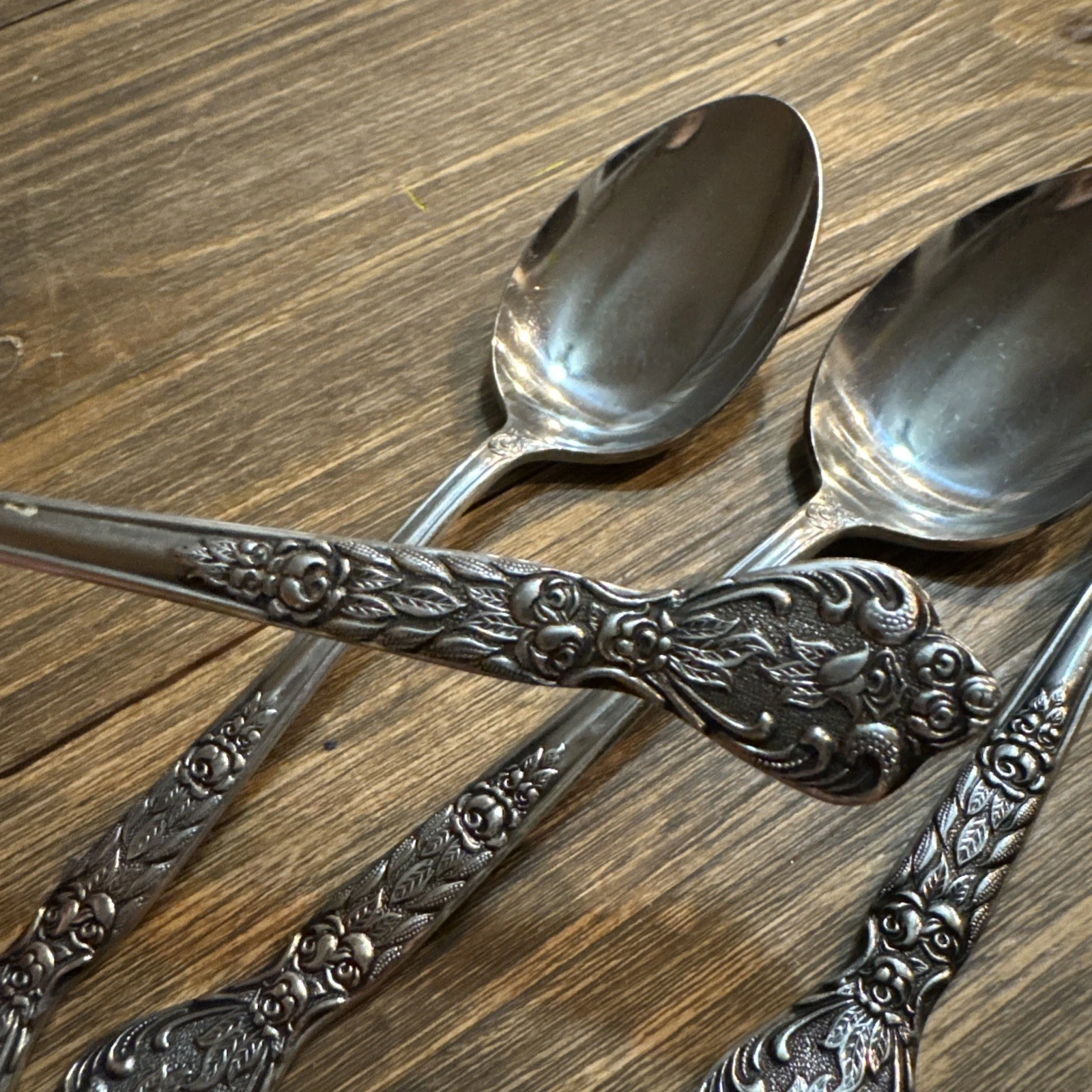 Versailles MSI Japan Stainless Flatware 4 Piece Serving Set MCM Spoons Fork Vtg