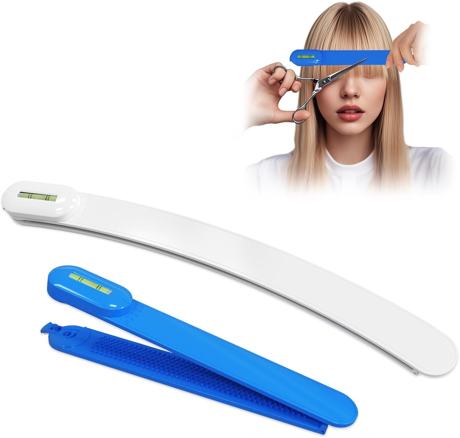 Professional DIY Hair Cutting Kit with Clips & Combs for Home Stylists - Blue