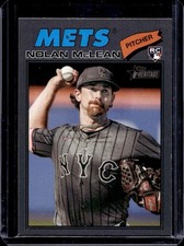2026 Topps Heritage Nolan McLean RC Dark Gray Border Rookie #150 Mets
