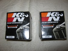 2 K AND N MOTORCYCLE FILTERS KN-204 HIGH PERFORMANCE WRENCH -OFF FILTERS.