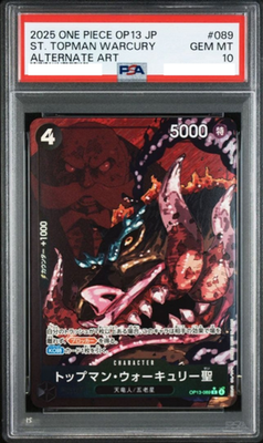 PSA 10 Saint Topman Warcury Alt Art OP13-089 2025 ONE PIECE Card