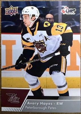 Avery Hayes Rookie 2022-23 Upper Deck CHL #191 (RC) Pittsburgh Penguins