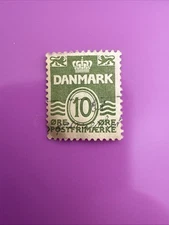 1922 Danmark Postage Stamp Scott # Q1 Parcel Post 10 Ore Green Used