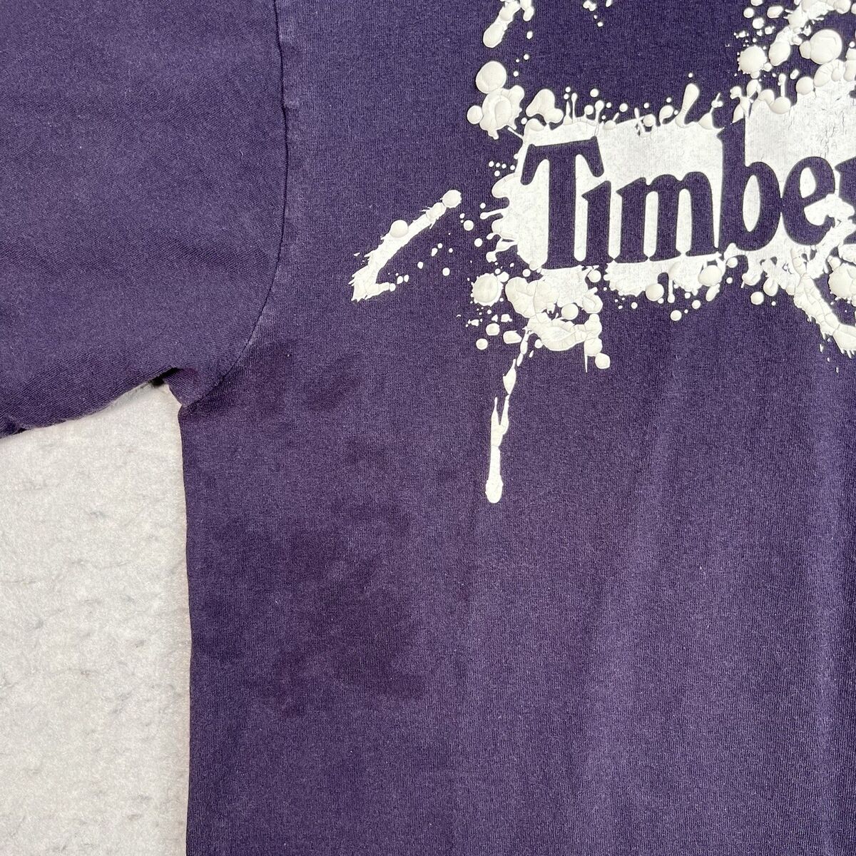Vintage 90s Timberland Logo T Shirt Adult XL Purple Hip Hop Vintage 90s Timberland Logo T Shirt Adult XL Purple Hip Hop