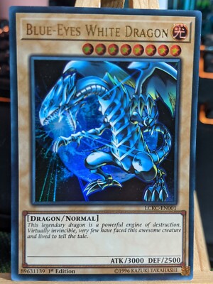 Blue Eyes White Dragon LCKC-EN001 Ultra Rare LP Yugioh Karten 1