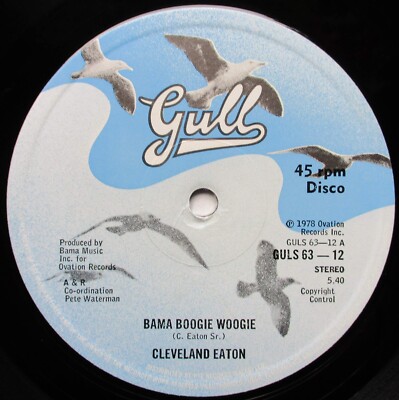 Cleveland Eaton - 12'' Single - Bama Boogie Woogie - 1978 - Gull GULS 63-12 - VG+