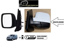Fits Renault Trafic 2021-2024 Left Complete Electric Mirror Unit White Genuine