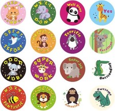 1000 Pieces Kids Stickers,Cute Animal Stickers for School Multicolour