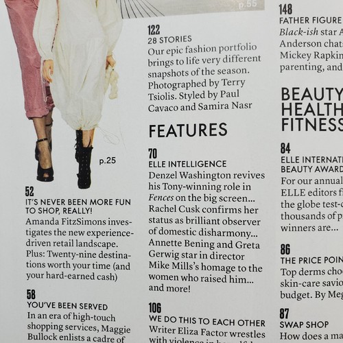 Michelle Williams Elle Magazine Jan 2017 Denzel Washington Anthony Anderson - Picture 4 of 7
