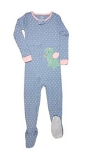 Carter's Toddler Girl's Polka Dot Dinosaur Cotton Footed Pajama Sleeper, Size 5T