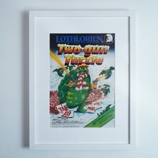 Vintage TWO-GUN TURTLE Computer Game Ad : ZX Spectrum 1984 - New Frame 30x40cm