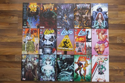 Diverse Comics,z.B., Lobo,Dark Minds,Witchblade,Vampirella,The Tenth,Darkchylde