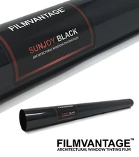 SunJoy Black Home Commercial Solar UV Window Tinting Film Light Tint to Privacy