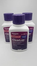 3 pack Basic Care Amazon Clear Lax Laxative 8.3oz Unflavored Powder Exp 12/26