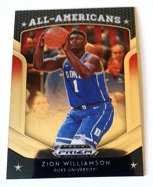 ZION WILLIAMSON 2019 PANINI PRIZM 100 ALL AMERICAN SILVER BASE ROOKIE