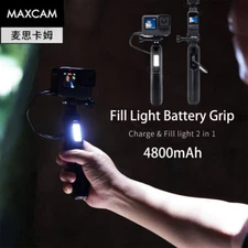 MAXCAM 4800mAh Battery Grip Handle Charger Fill Light for DJI Pocket 2/1 GoPro