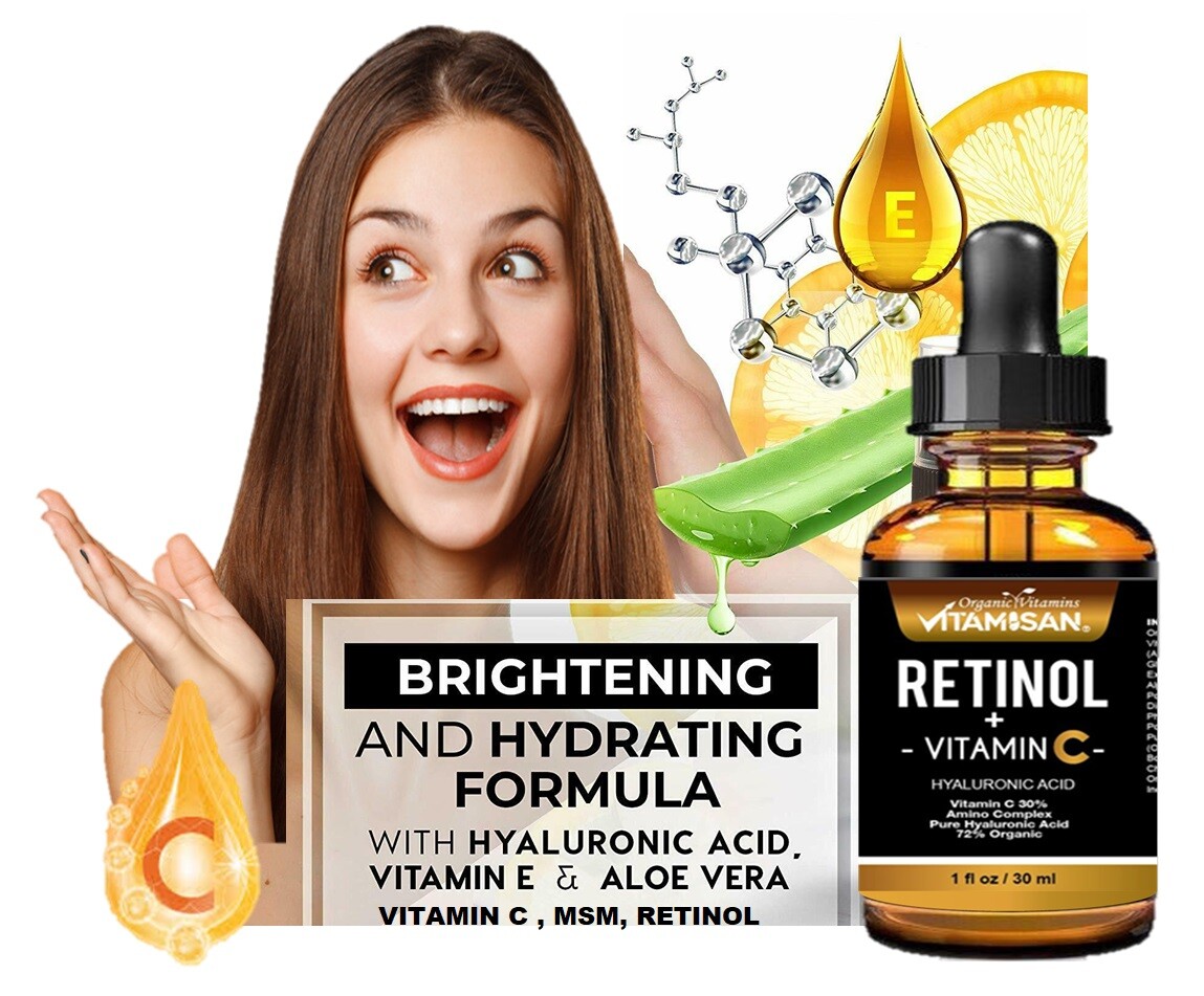Retinol serum hyaluronic acid Vitamin A, C, E organic vitamins Face Serum  Anti A | eBay