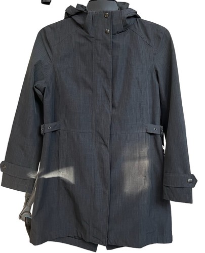 Kirkland Signature Women's Black Sz S Trench Rain Jacket Hooded Coat Waterproof - Picture 4 of 16
