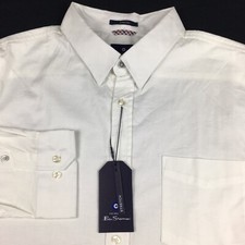 Ben Sherman Shirt Mens XL White Stretch Long sleeves New w/Tags 