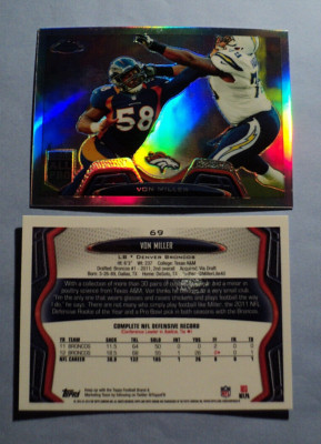 2013 Topps Chrome Refractor Von Miller All Pro Card #69 NMT AUCT