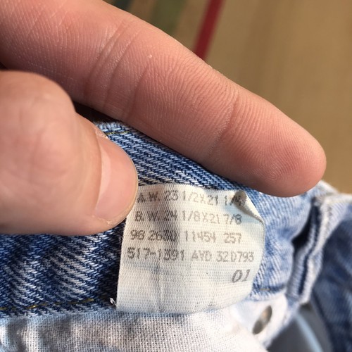Vtg Lee Union Made Kid's Jeans Tag 7 Cotton Distressed Knees Light Blue - Picture 5 of 12