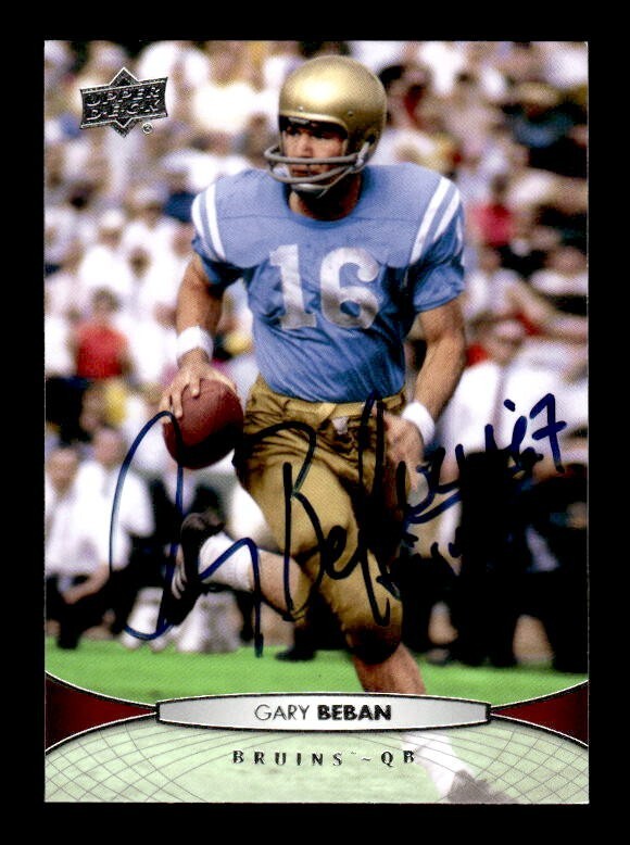 GARY BEBAN 2012 UPPER DECK FOOTBALL #22 SIGNED - UCLA BRUINS