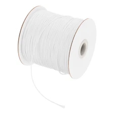 White 0.5mm Waxed Cord 175 Yard Wax Bead Thread String for Jewelry Making